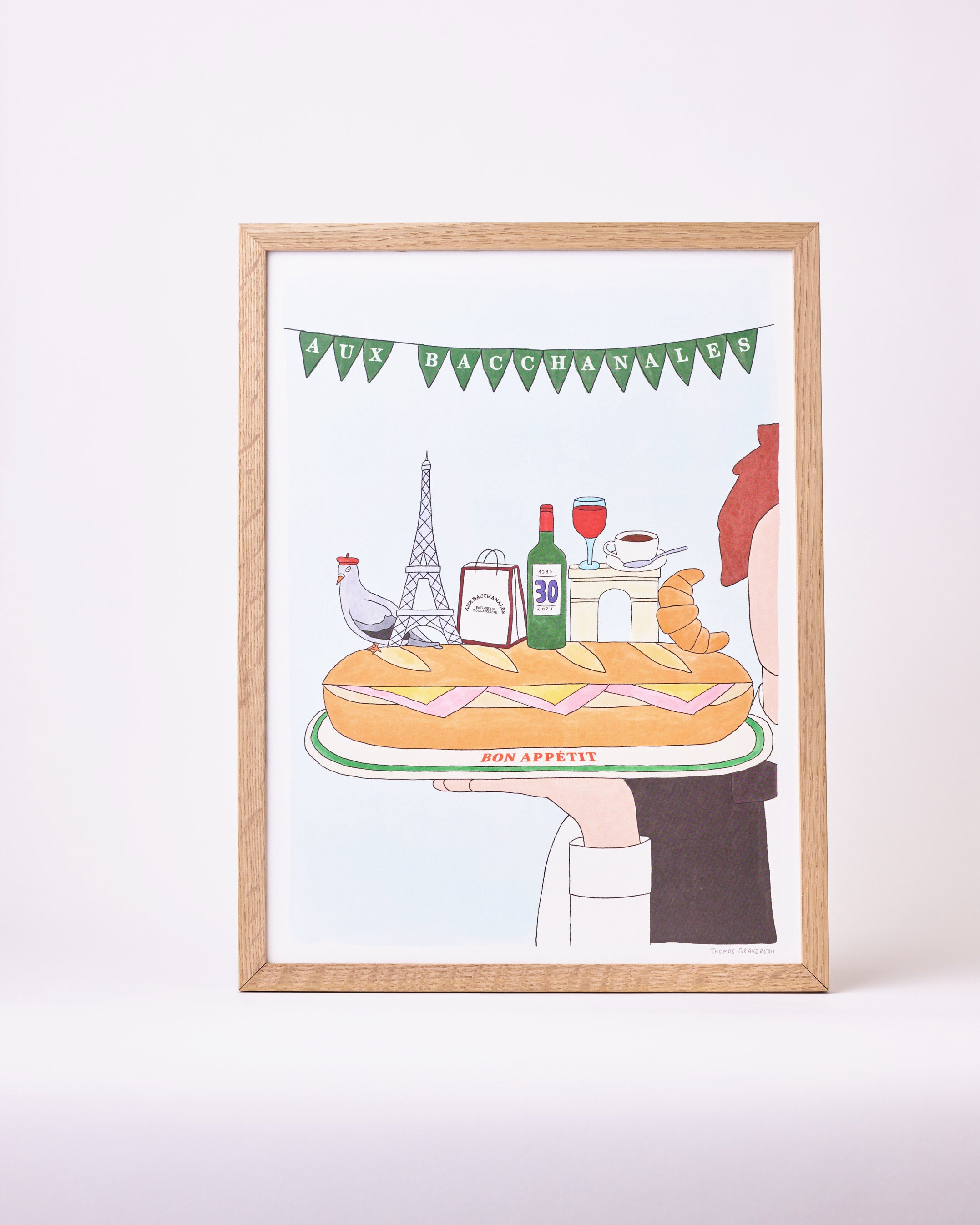 Thomas Gravereau トマ・グラヴロー アート THOMAS GRAVEREAU - POSTER - AUX BACCHANALES×Thomas Gravereau | so