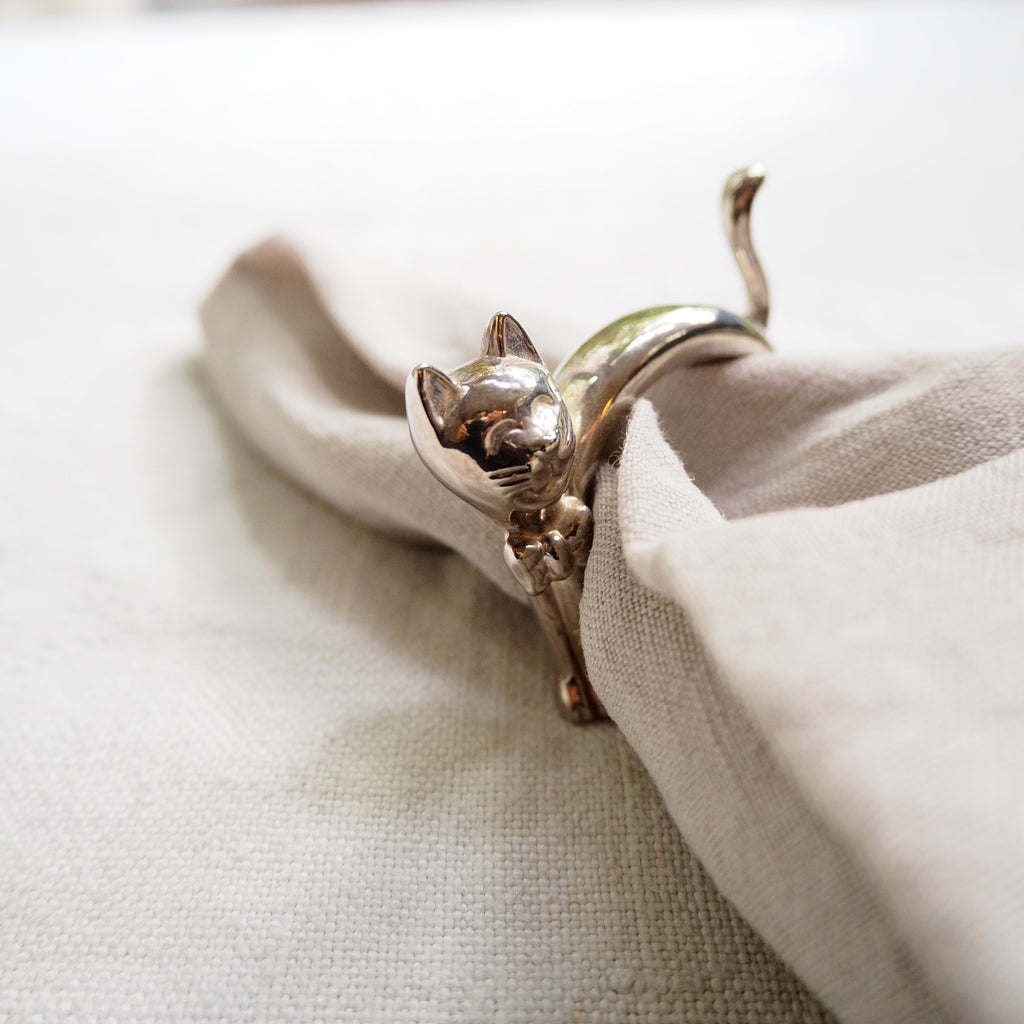 猫のナプキンリング　フランスアンティーク　ブロカントのある暮らし 猫のナプキンリング フランスアンティーク ブロカントのある暮らし