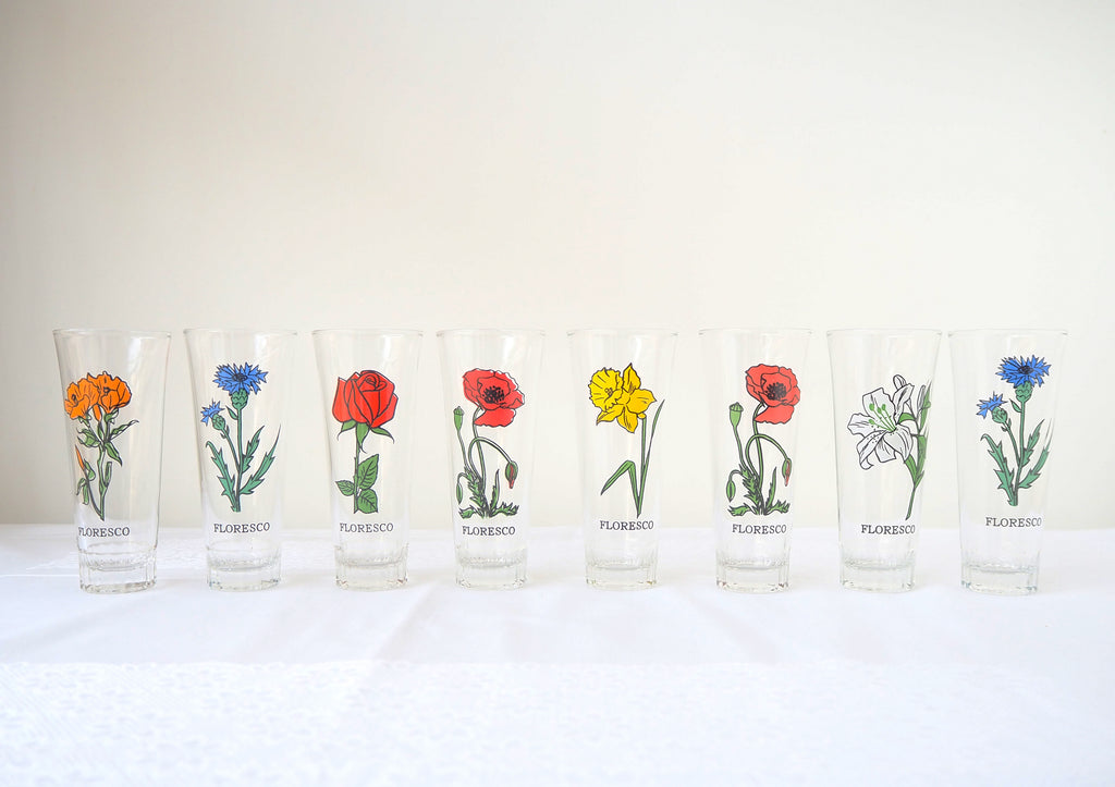 【Vintage】Glass - Flowers