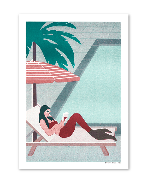 Poster - Pool Mermaid - A4 size
