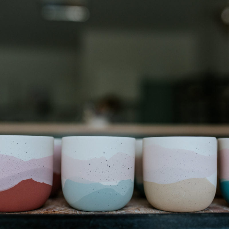 CAPPUCCINO CUP - Pink & Orange, Blues